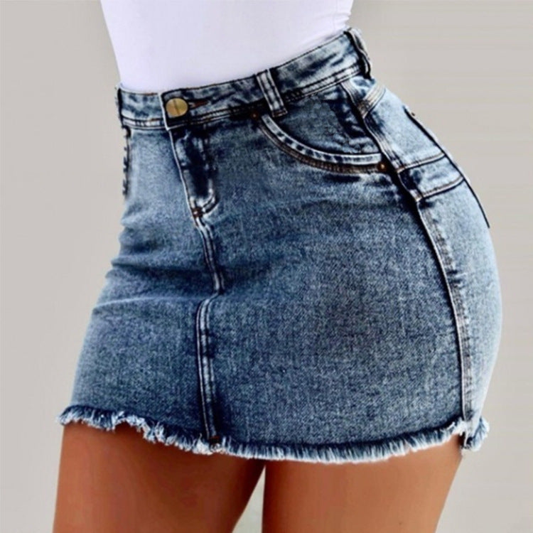 High Waist Sexy Pencil Jeans Skirt – Figurbetonter Denim-Minirock